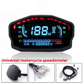 

LCD Screen Auto Professional Motorcycle Water Temperature Accessories Tachometer Digital Odometer Speedometer For 2 4 Cylinders
