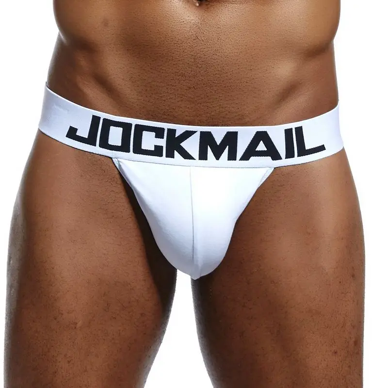 Tanie Jockmail Sexy bielizna męska majtki niski wzrost trwała bawełna miękkie majtki, oddychająca Tanga Bikini sklep