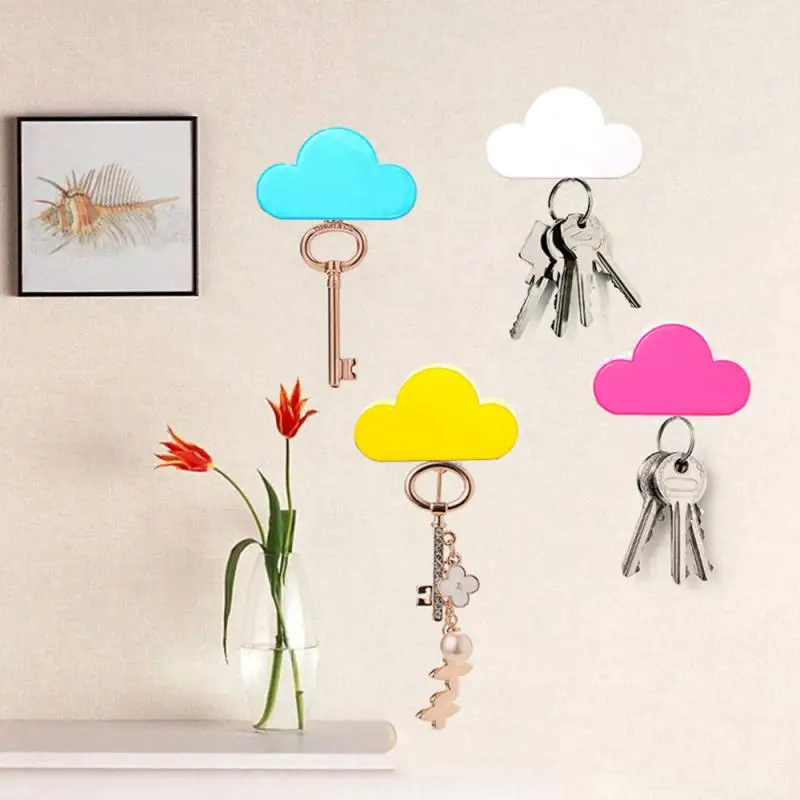 Creative Home Kit Cute Cloud Shape Magnetic Key Hooks Wall Hangers Holder Decor 