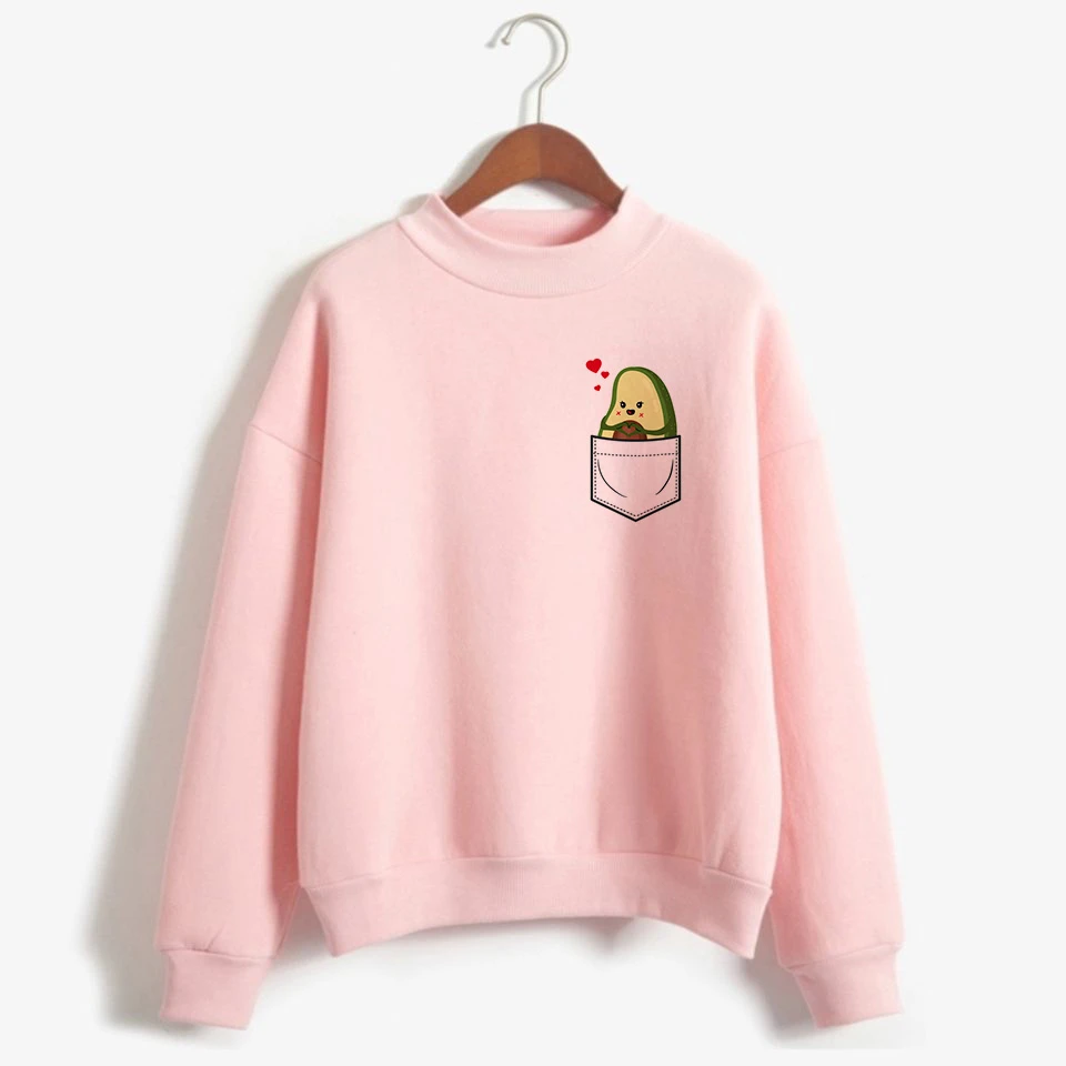 Новинка Kawaii авокадо маленький свежий Harajuku Толстовка для женщин Осень зима Ullzang 90s