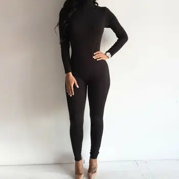 

Womens Long Sleeve Clubwear Playsuit Romper Jumpsuit Zippet Casual Party Jumpsuits Womens Rompers Skinny Trousers Women Bodysuit
