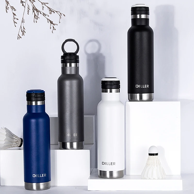 

Double Wall Vacuum Insulated Water Bottle, Stainless Steel, Leak-Proof Vacuum Insulated Keeps Drinks Cold Hot for 24 Hours