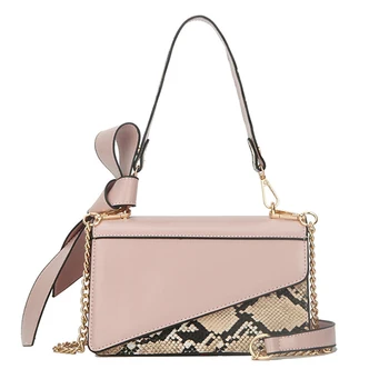 

Elegant Female Bow Mini Tote Bag 2019 Summer New High Quality PU Leather Women's Designer Handbag Chain Shoulder Messenger bag