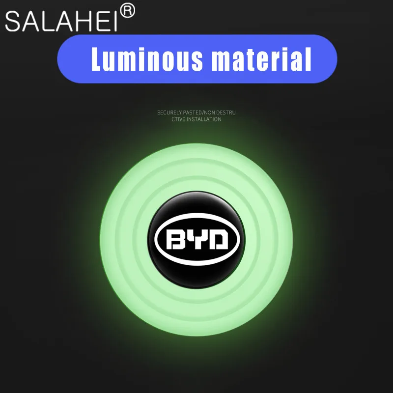 4/8pcs Car Goods Rear Door Luminous Stickers For BYD I3 S7 G3 F3 S6 F0 E5 B Auto Emblem Soundproof Patch Shock Absorption Gasket |
