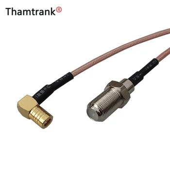

Customize RG316 RF cable Coaxial F female jack switch SMB Female Right Angle pigtail cable 15CM 6" SMB Connector