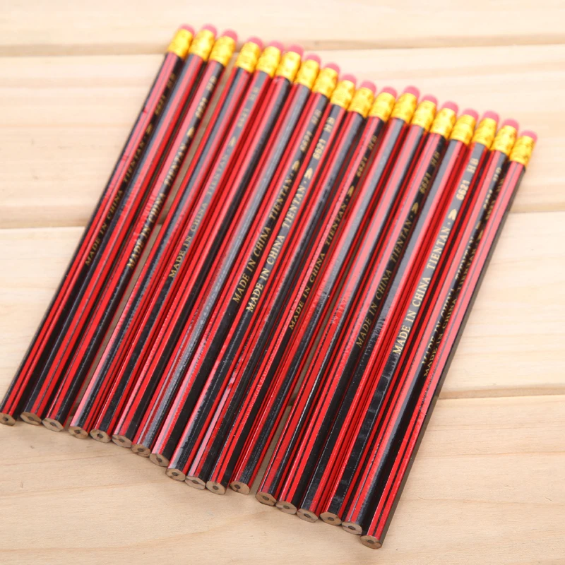 30/50/100Pcs /Lot Sketch Pencil Wooden Lead Pencils HB Pencil With Eraser Children Drawing Pencil School Writing Stationery - Image 4