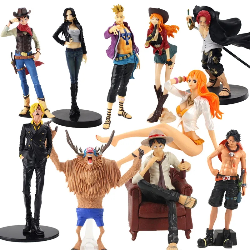 Аниме-фигурки akami no shankusu Luffy Sanji Nami Robin Boa Hancock Ace Zoro Marco Kaido аниме MSP ПВХ модели игрушки