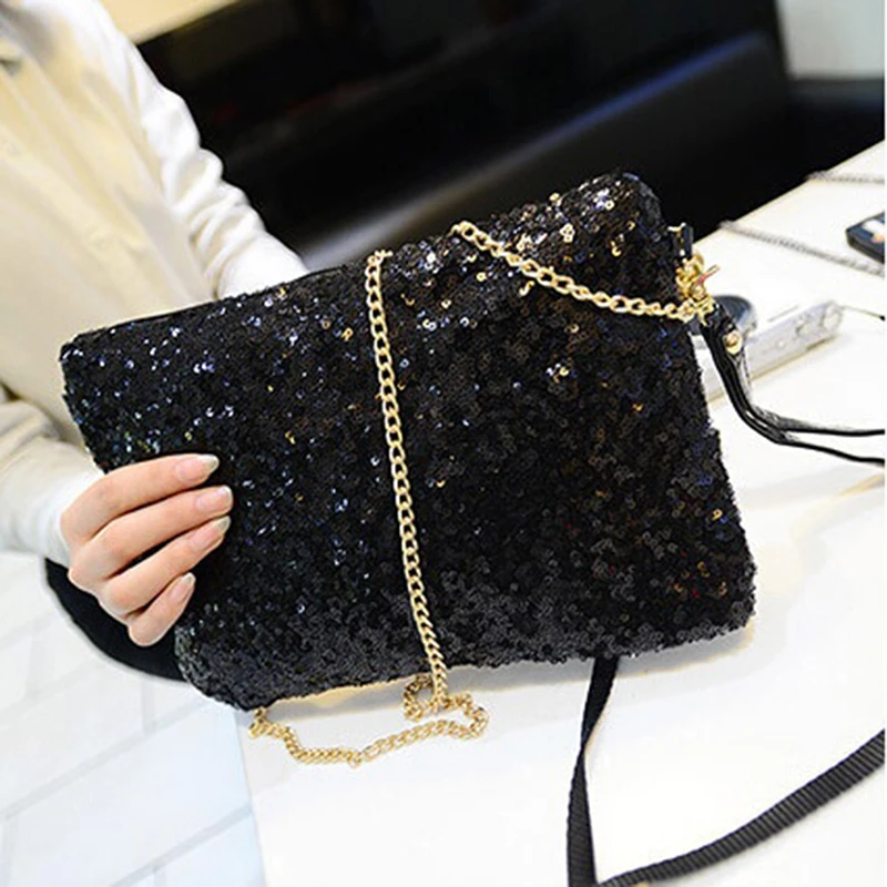 Bolso de con lentejuelas brillantes para Mujer, cartera mano con brillante, para y Noche|Bolsos bandolera| - AliExpress