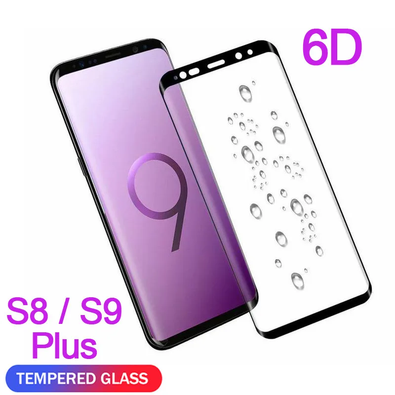 Закаленное стекло 6D для Samsung Galaxy S9 Plus S8 Защитная пленка экрана | Мобильные