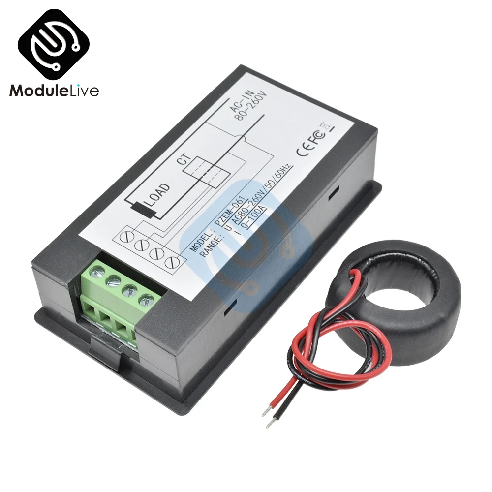 AC 80 V-260 V 100A 20A 4 в 1 ЖК-дисплей цифровой вольтметр Амперметр мощность энергии мультиметр Панель тестер метр монитор