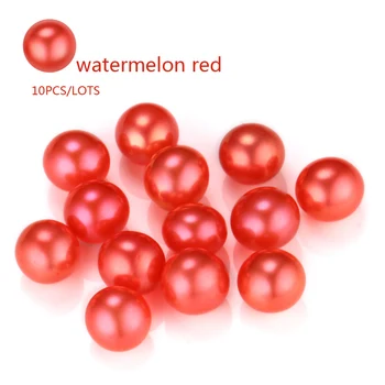 

New Arrivals 10pcs Watermelon Red Oysters Pearls 6-8mm Round Akoya Loose Dyed Pearls Beads Free Shipping,Best DIY Jewelry Gift