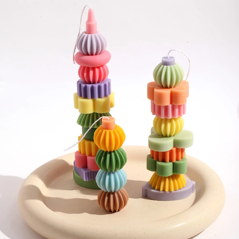 Building Block Candle Molds Aromatherapy Wax Silicone Mould DIY Handmade Home Decoration Tool