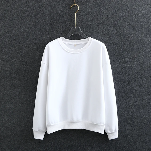 Tangada Women couple sweatshirt fleece 100% cotton amygreen oversized hood hoodies sweatshirts plus size SD60 6L20-white