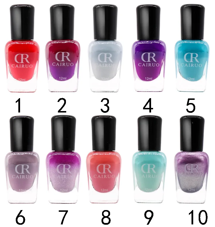 Nusx 12ml Temperature Color Changing Thermal Nail Polish Glitter Effect Fast Dry Manicure Varnish Gradient Nail 1