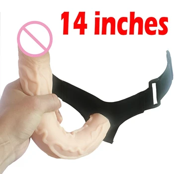 CPWD 14 inch strap on dildo huge dildo horse soft strap ons giant huge long dick leather strapon harness Big cock sex toy 3