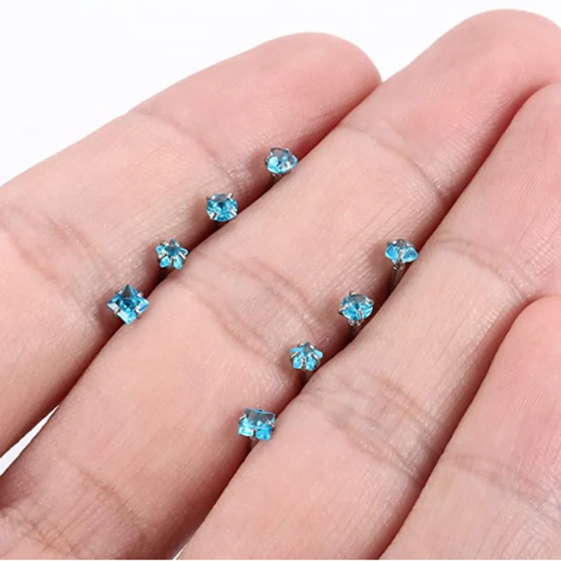 Piercing Jewelry Body Piercing Earrings Ear Piercing Jewelry Ear Studs Body Piercing Jewelry Body Jewelry 4PCS Heart Crystal Tragus Piercing Earring Set Flat Labret Piercing Set Lip Ring Lot Conch Cartilage Stud Helix Lobe Earring