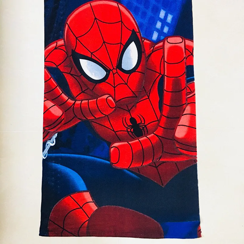 Disney хлопковое плотное пляжное полотенце с рисунком Человека-паука, мягкое и дышащее детское полотенце для мальчиков размера плюс, банное полотенце, одеяло, подарок
