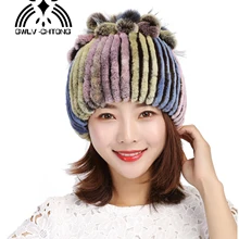 Новая модная женская меховая шапка для зимы из натурального кролика рекс шапка из меха лисы русские женские головные уборы брендовые теплые шапки