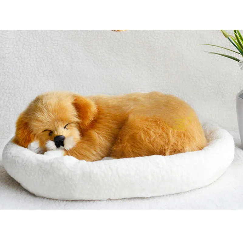 

Simulation dog doll will breathe simulation real life plush toys children Christmas gift couple creative gifts home decoration theme wedding essential birthday gift