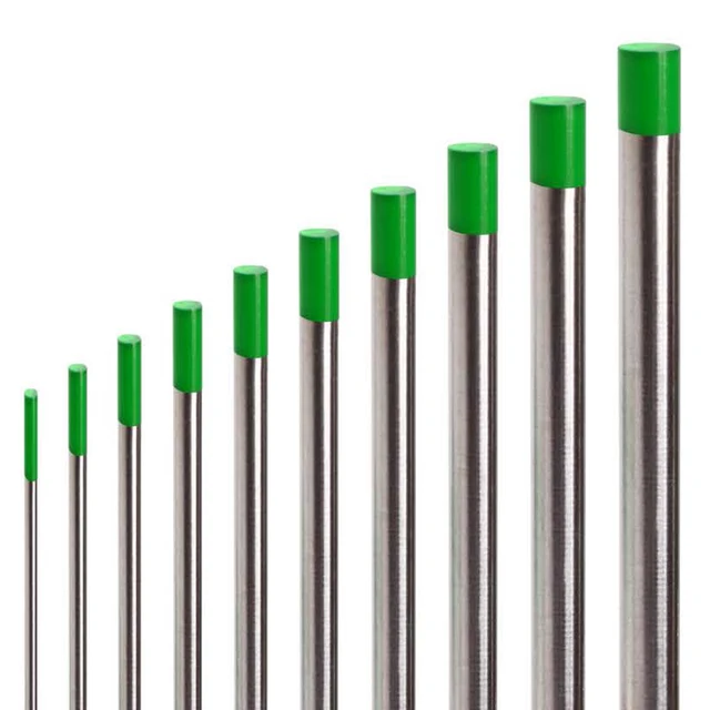 Professional Tig Tungsten electrodes welding rod WT20 WC20 WL15 WL20 WP WZR8 WS20 gold electrodes for TIG ARC welding machine WP(Green)