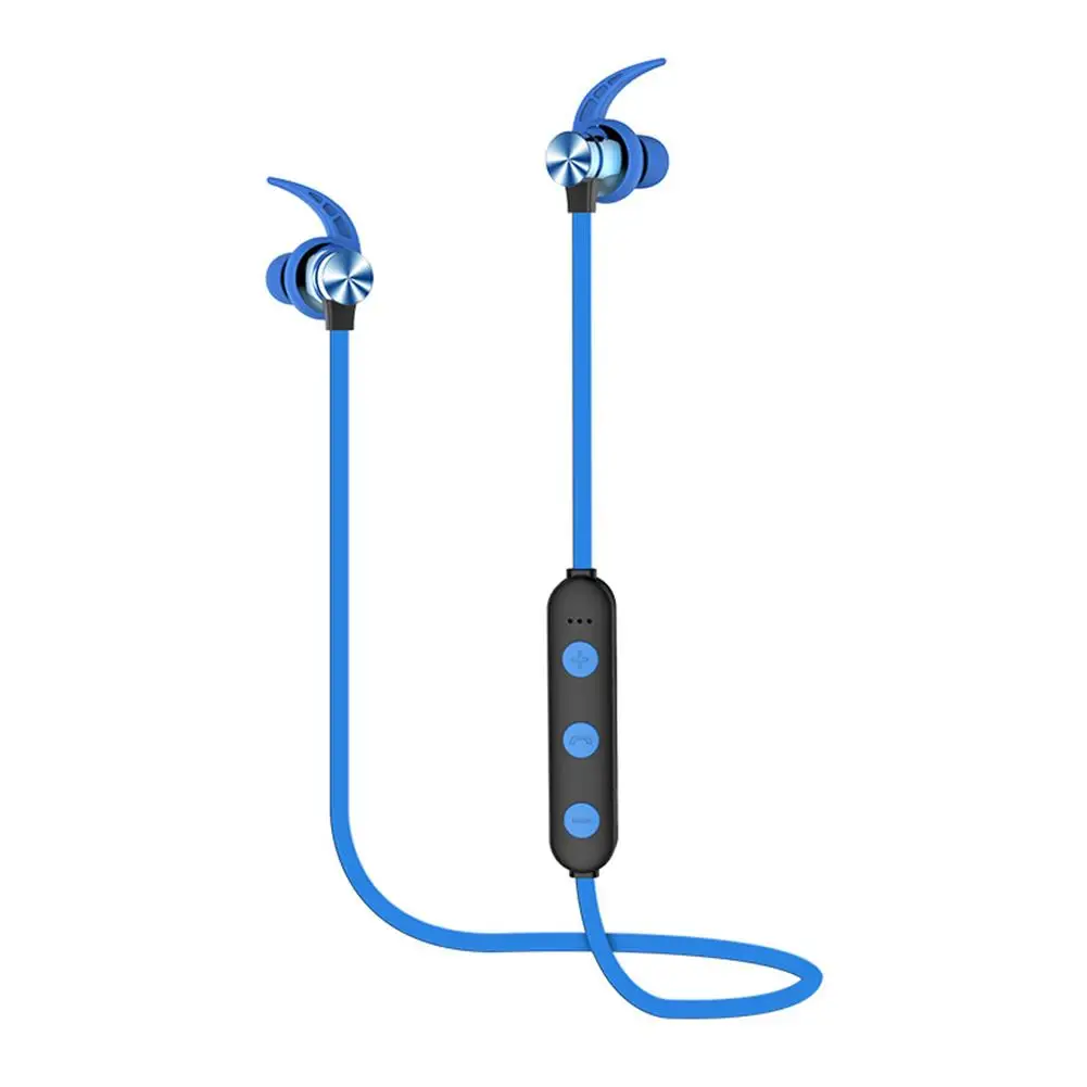 Bluetooth наушники-вкладыши 5,0 Беспроводные спортивные стерео наушники с силиконовой ушной крышкой многофункциональные спортивные игровые наушники - Цвет: Blue