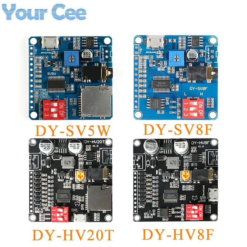 Модуль воспроизведения голоса MP3 музыкальный плеер UART I/O триггер усилитель
