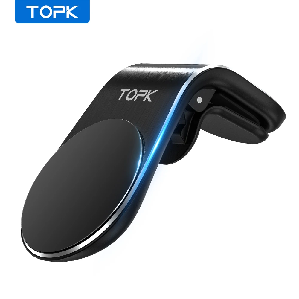 Магнитный автомобильный держатель для телефона TOPK подставка iPhone Samsung Xiaomi