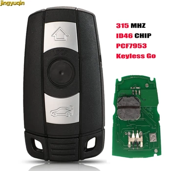 

Jingyuqin 10pcs Keyless-Go Smart Car Key 315MHZ ID46 PCF7953 Chip for BMW 3 5 Series CAS3 X5 X6 Z4 Remote Comfort Access