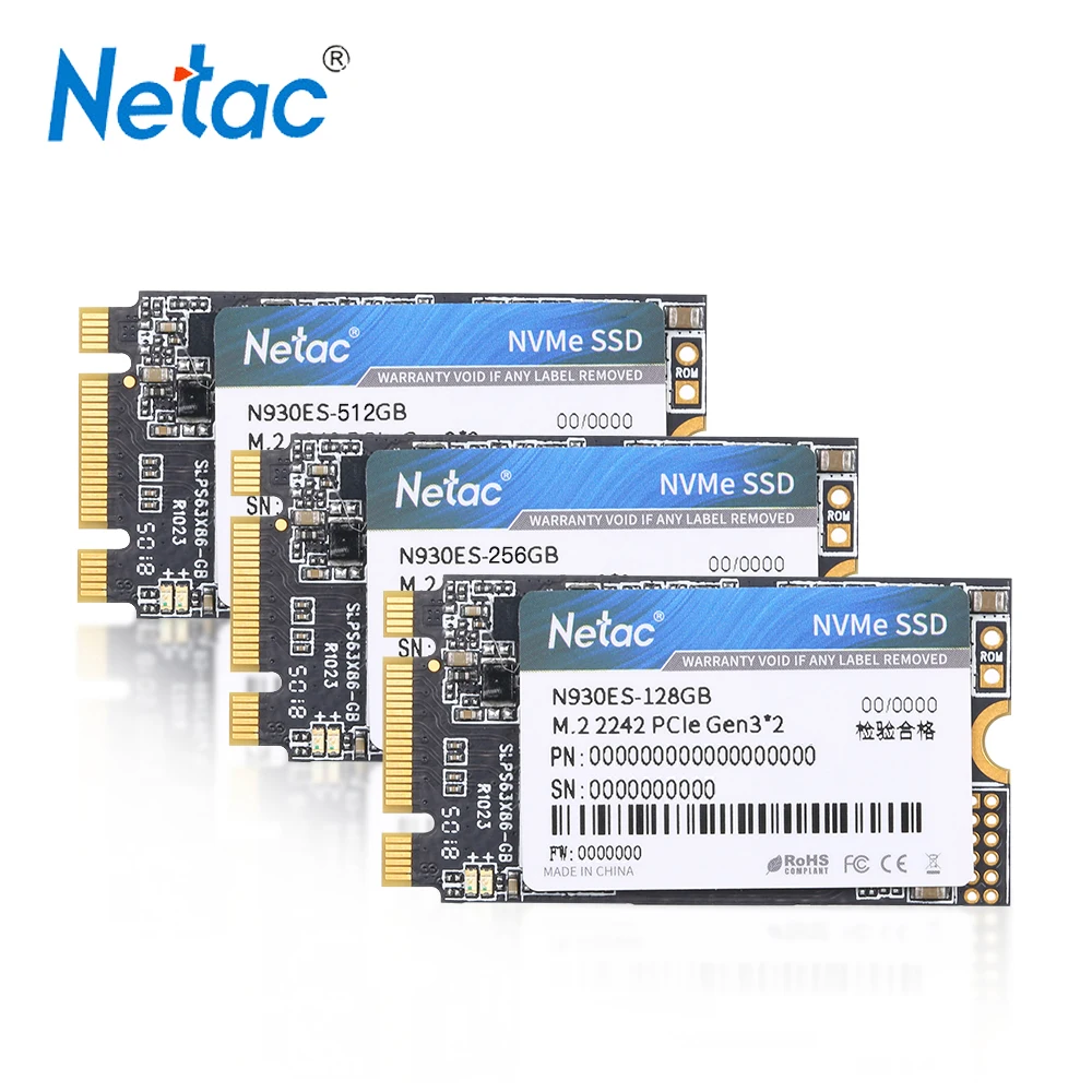 N930ES Внутренний твердотельный накопитель 128 ГБ 256 512 M.2 2242 NVMe Gen3 * 2 PCle 3D MLC NAND для