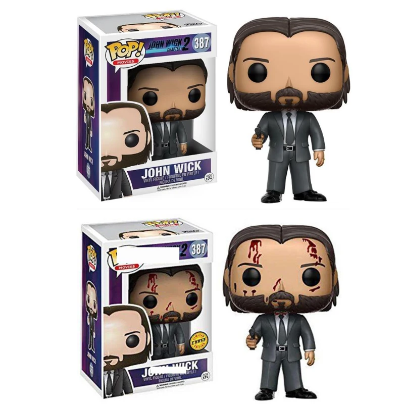 FUNKO POP John Wick #387 Keanu Reeves Man Фильм Виниловые Фигурки Коллекционная модель игрушки