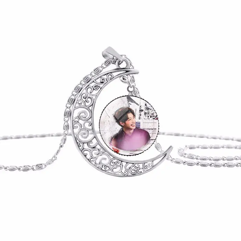 Модное ожерелье с кулоном в виде Луны из цинкового сплава, подарок для фанатов в Корейском стиле, детское ожерелье Kpop