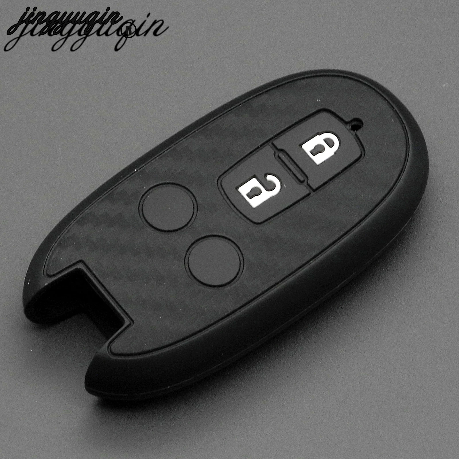 Jingyuqin Gomma Fonda Llave In Fibra Di Carbonio Della Cassa Del Supporto Per Suzuki Stingray Alto Spacia Solio Wagon R Mh23S Mh34S Smart Key