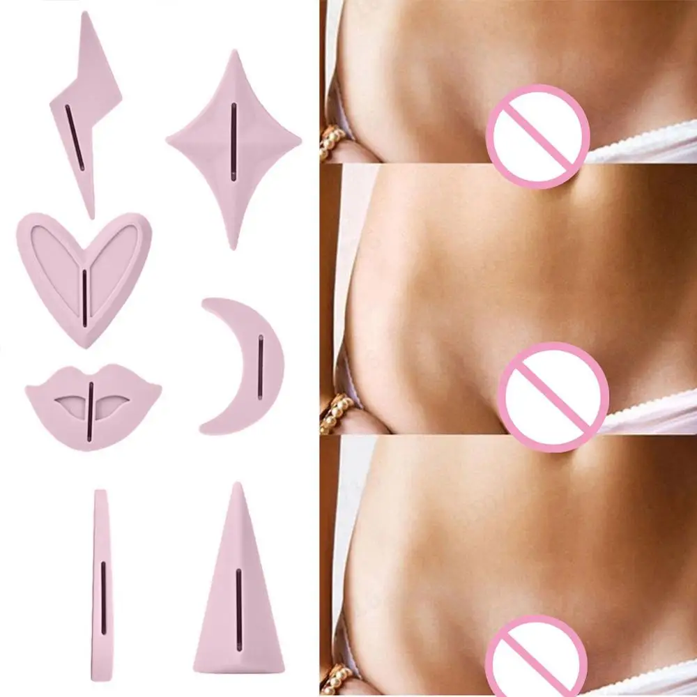 

2pcs Bikini Privates Shaving Stencil Female t Hair Shaving Kit Epilator Secret Shaving Template Wax Razor