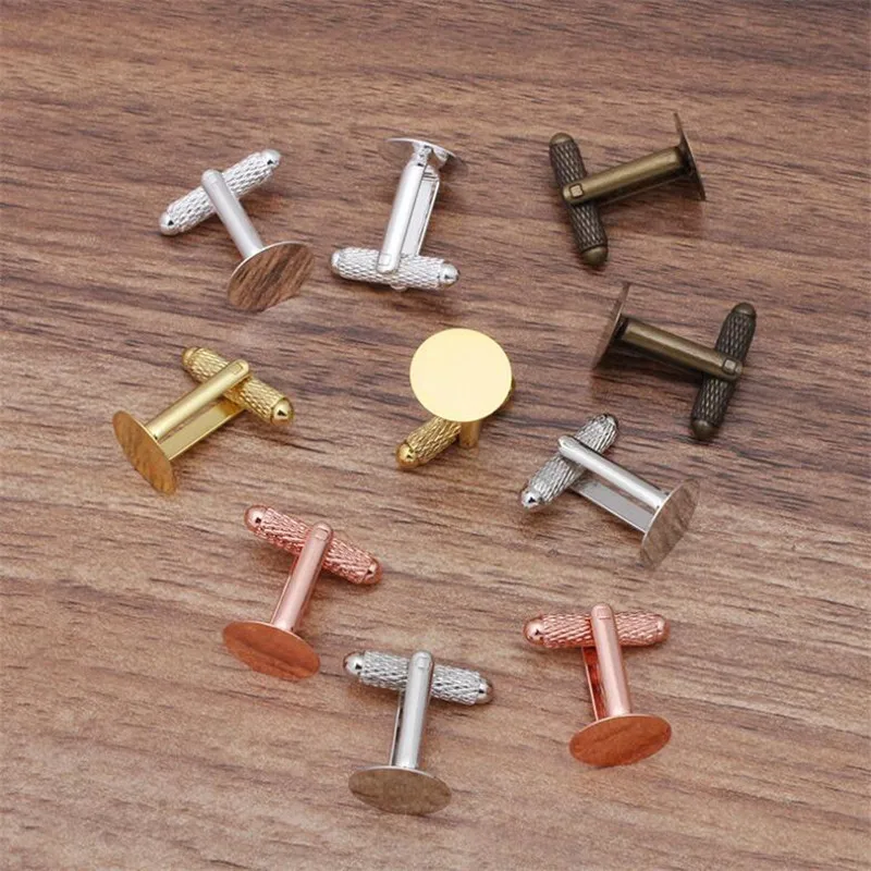 10pcs/lot 6 8 10 12mm Screw Thread Cufflink Settings cabochon base Blanks Bezel For DIY French Style jewelry findings | Украшения и