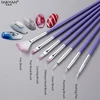 7Pcs Nail Art Polish Gel UV Tips Brushes For Manicure Dotting Painting Drawing Pen Fan Sector Line Decoration Tools Set 1