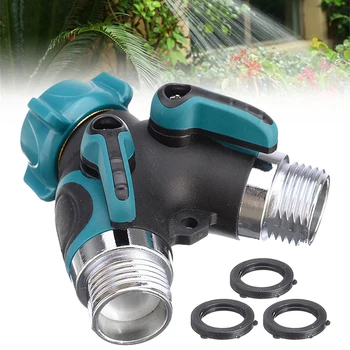 

1Pc Plastic & Alloy Water Hose Tap Distributor 2 Way Y Shape Garden Hose Tap Connector Faucet Home Garden Plant Water Tool