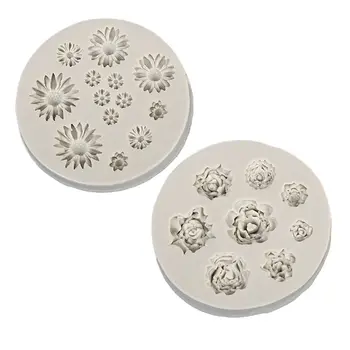 

New Handmade Floral Resin Mold Rose Flower Daisy Flower Pendant Silicone Mold Resin Casting Mold Jewelry Making Art Crafts