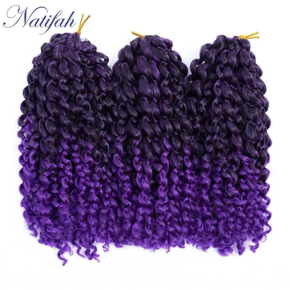 Natifah Marley Боб волосы крючком косички волосы Синтетические плетение кудрявый отскок 8 дюймов 20 корней/упаковка Омбре накладки для седых волос