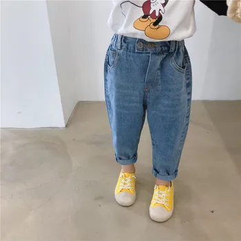 

2 3 4 5 6 Years Toddler Boys Jeans Casual Korean Denim Trousers for Girl Baby Girls Pants 2020 Spring Autumn Children Jeans