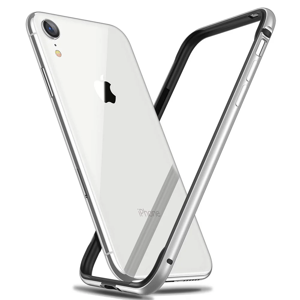 Чехол-бампер для Iphone 11 Pro Max, чехол-рамка для Iphone XS MAX XR 8 7 Plus XR X Iphone11, чехол, защитный мягкий внутренний бампер - Цвет: Серебристый