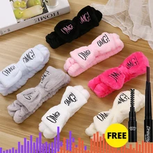 VKME/Новинка; эластичная лента для волос с буквенным принтом; милый бант для женщин и девочек; головной платок; широкая повязка для волос; повязка на голову; аксессуары для волос