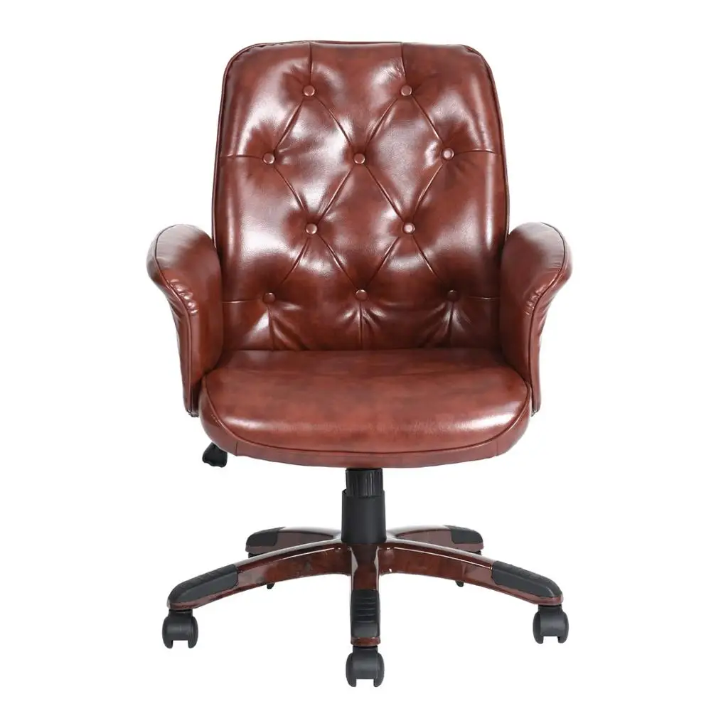 

EGGREE Thomasina PU Adjustable Swivel Office Chair for Living room, Office and Bedroom - Brown