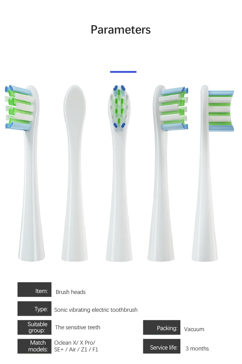 Cabeça de reposição para escovas de dente