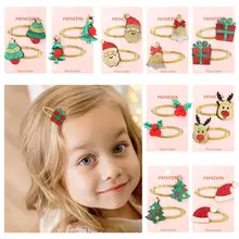 Desenhos animados de natal moda meninas bandana grampos de cabelo barrettes