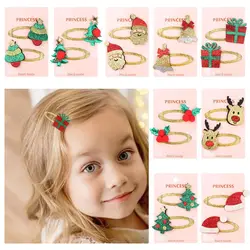 Cartoon Christmas Fashion Girls Headband Hairpins Barrettes Hair Clips