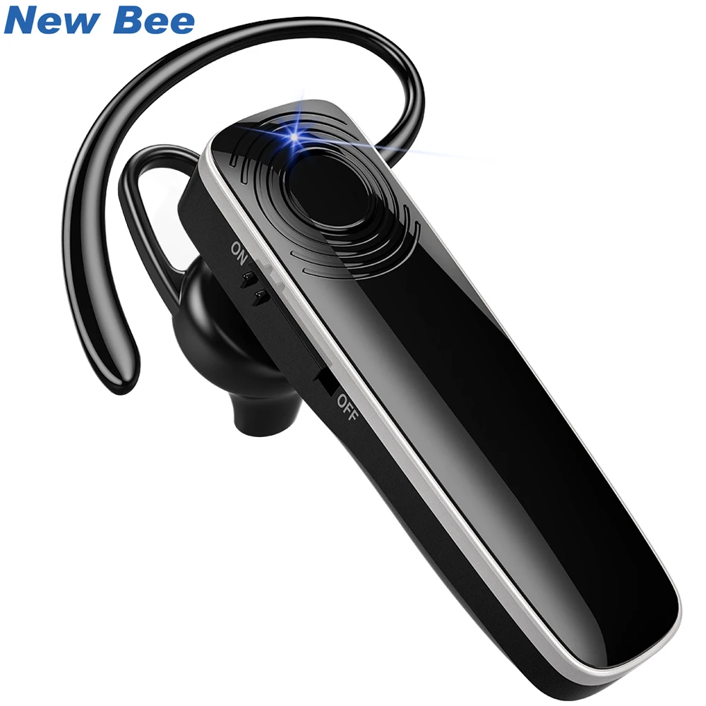 

New Bee Bluetooth Earpiece Wireless hands-free Headset Mini Earphone Headset Headphone With CVC6.0 Mic For iPhone xiaomi Android
