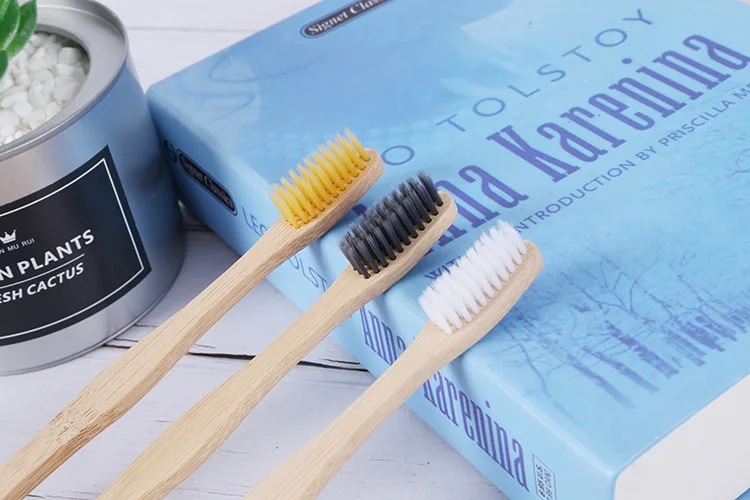 Manufacturers Direct Selling Foreign Trade CHILDREN'S Toothbrush Children Wood Soft Bristle Toothbrush Doll Head Tablet Bamboo T