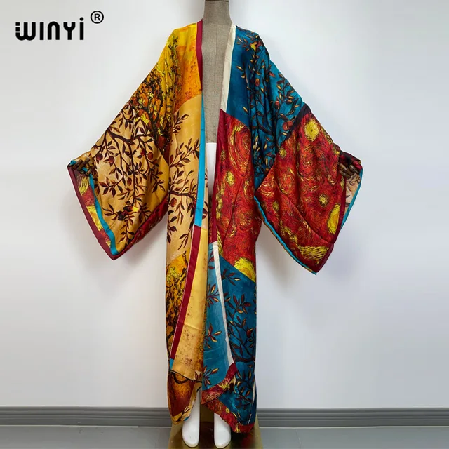 Europe WINYI new tunic bikini sweet lady pink boho Cardigan stitch Cocktail sexcy Boho Maxi Holiday Batwing Sleeve KIMONO mujer 24
