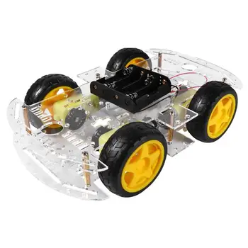 

DIY Robot Smart Car Chassis Kit with Encoder Wheels and Battery Box