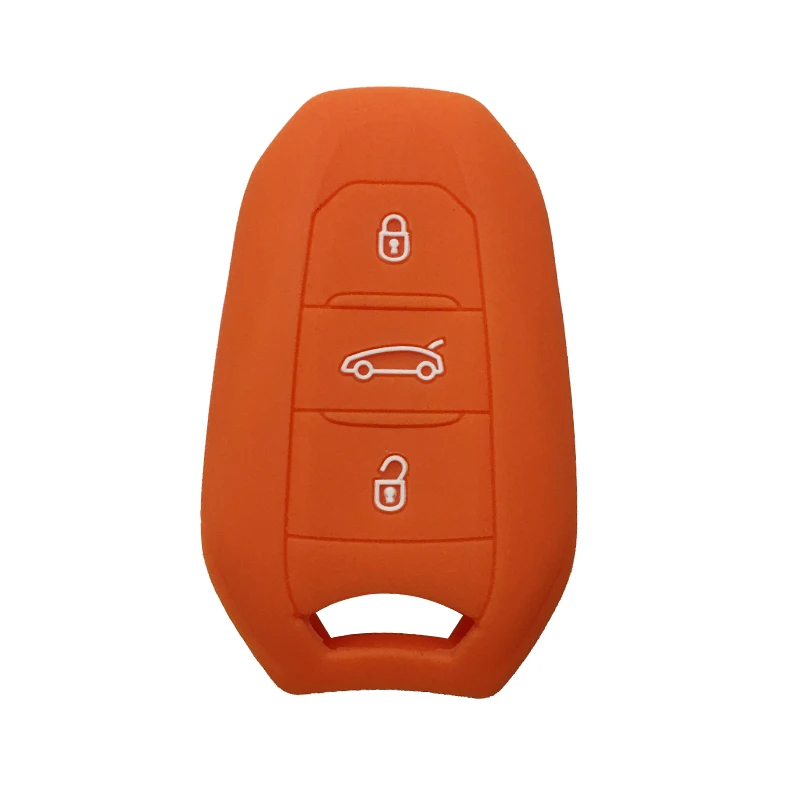Автомобильный ключ чехол пульт дистанционного управления защитную крышку 408 держатель кактус 3008 C4L для peugeot C6 508 C5 C3 508 2008 3008 C4 Aircross Picasso Grand - Название цвета: Оранжевый
